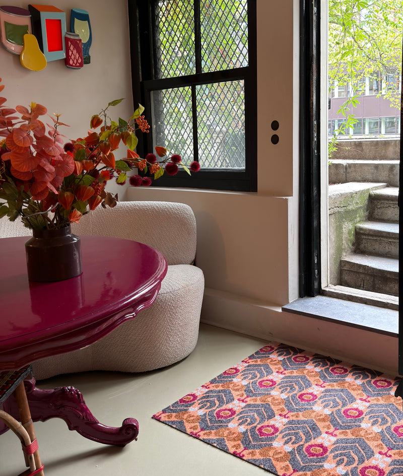 Deurmat op maat EcoLux - Damask Cece