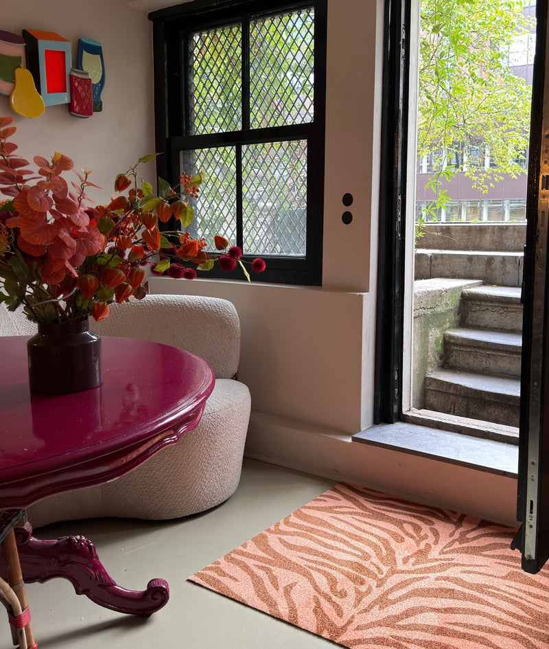 Deurmat op maat EcoLux - Zebra Peach