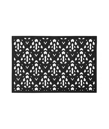June Flower Black Buitenmat